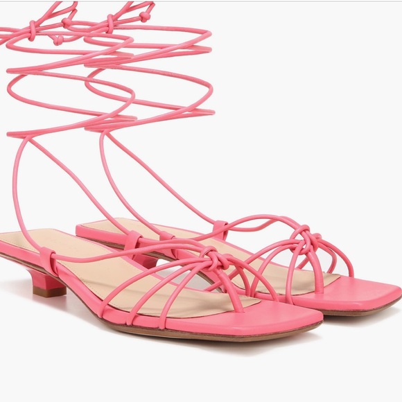 🛑 1 hour sale. Veronica Beard, coral kitten heel shoes, leather, STUNNING - Picture 2 of 8